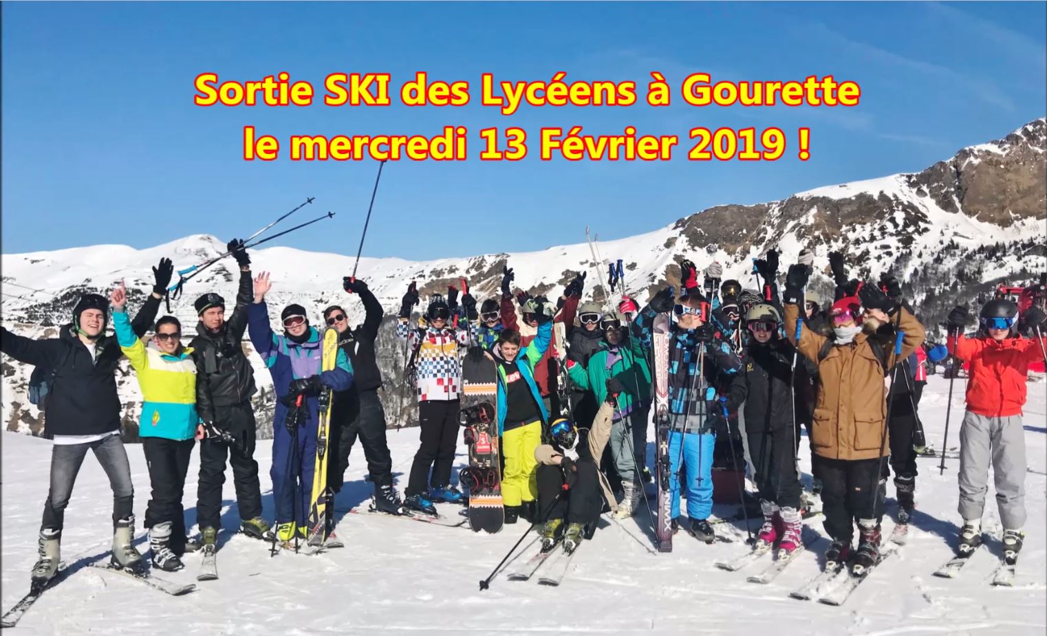 Sortie ski des lycéens à Gourette - Fév. 2019