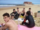 Les lycéens pratiquant le surf à Capbreton